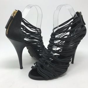 Giuseppe Zanotti for Thakoon Black Strappy Sandals
